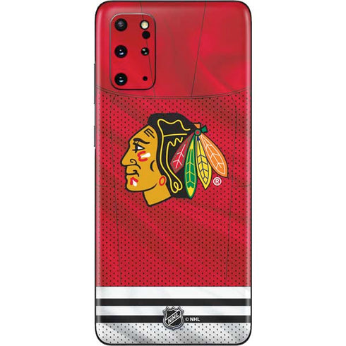 NHL Blackhawks Red Stripes Galaxy S20 Plus Skin